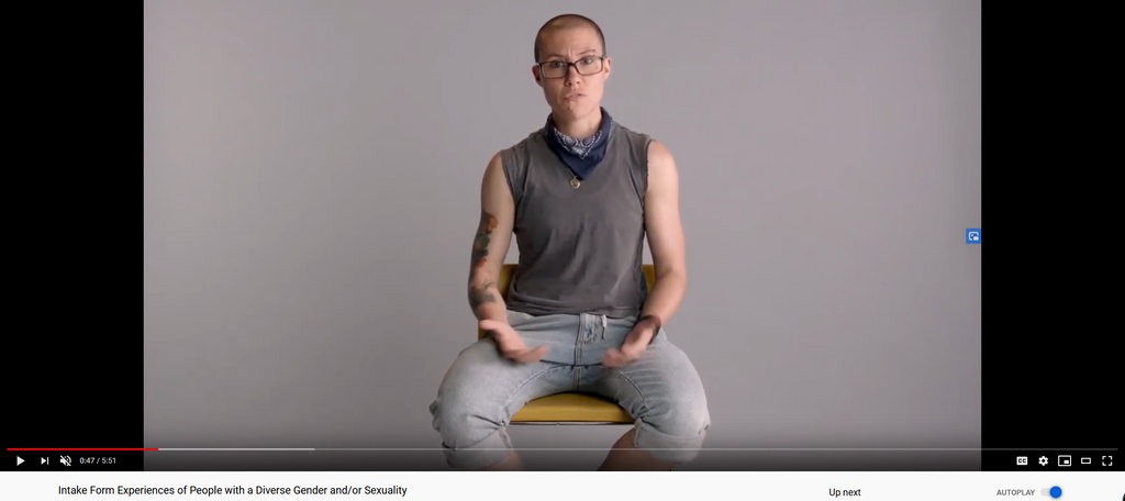 Intake Form Experiences of People with a Diverse Gender and/or Sexuality