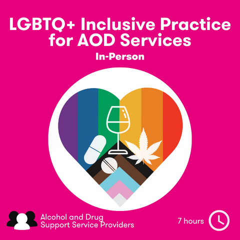 LGBTQ+ Inclusive Practice for AOD Services In-Person