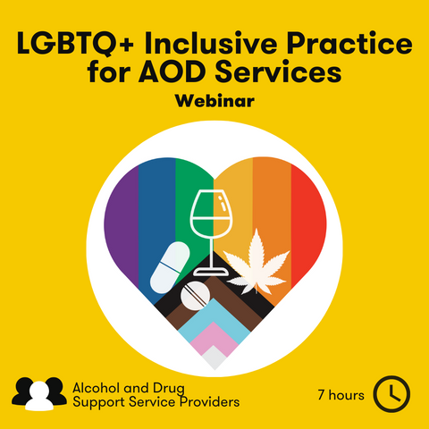 LGBTQ+ Inclusive Practice for AOD Services Webinar