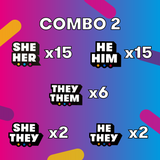 Pronoun & Ally Badge Set of 40