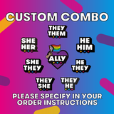 Pronoun & Ally Badge Set of 40