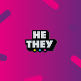 He/They Pronoun Pin Badge