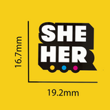 Pronoun Pin Badge Set of 40